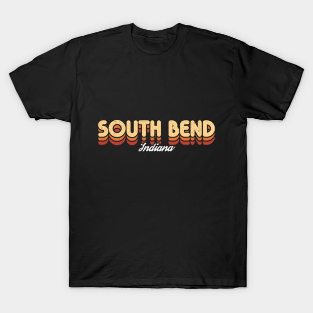 Retro South Bend Indiana T-Shirt by rojakdesigns